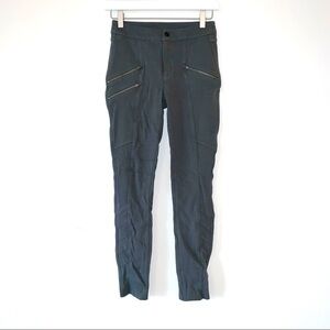 Athleta Ponte Twill Moto Pant in Gray size 2